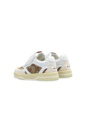 white leather sneakers GUCCI KIDS | 795814AADOW9555